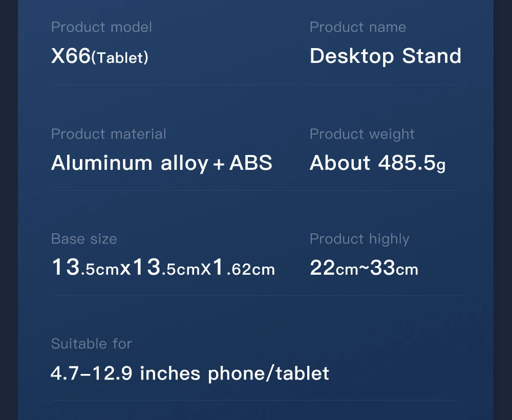 Tablet Stand Portable Aluminum Alloy Phone Tablet Holder for Ipad Phone Stand Adjustable