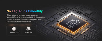 1080P Android 13.0 4.7-inch 96GB (64GB+32GB) MP3/MP4 player with Bluetooth and WiFi, up to 1TB