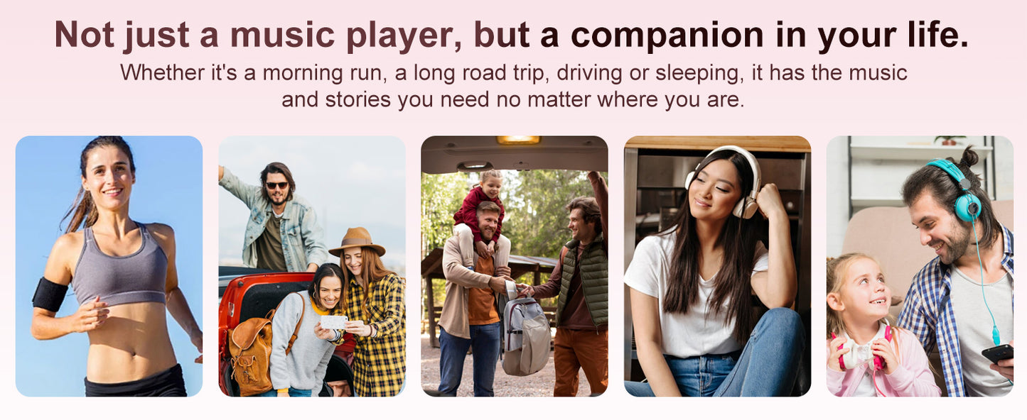 80GB (16GB+64GB) MP3 Player Android 9.0 with Bluetooth and WiFi, 4.0-inch with speakers, FM radio, eBooks, capacity up to 512GB