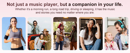 80GB (16GB+64GB) MP3 Player Android 9.0 with Bluetooth and WiFi, 4.0-inch with speakers, FM radio, eBooks, capacity up to 512GB