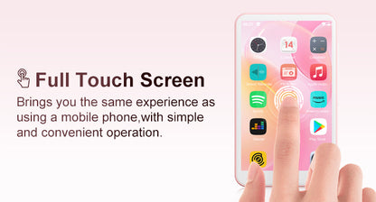 80GB (16GB+64GB) MP3 Player Android 9.0 with Bluetooth and WiFi, 4.0-inch with speakers, FM radio, eBooks, capacity up to 512GB