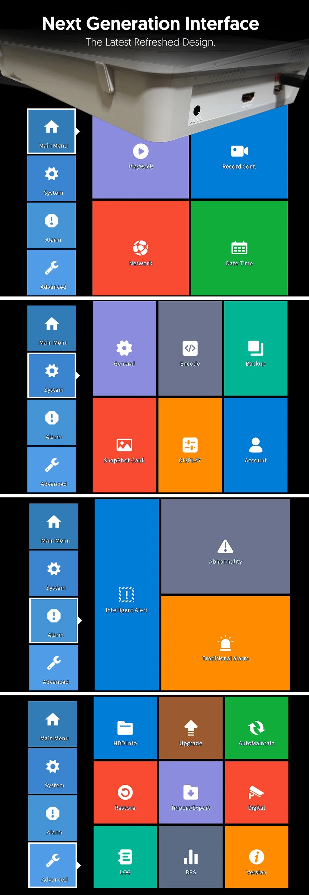 8CH 4K POE NVR With 12" LCD Monitor H.265 Onvif CCTV PoE Network Video Recorder Power Over Ethernet Xmeye 8MP NVR for IP Cameras