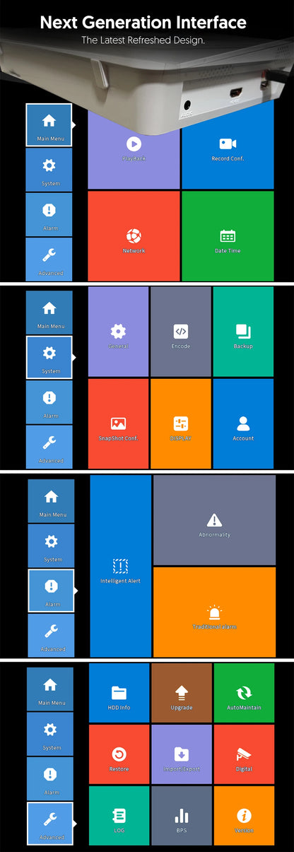 8CH 4K POE NVR With 12" LCD Monitor H.265 Onvif CCTV PoE Network Video Recorder Power Over Ethernet Xmeye 8MP NVR for IP Cameras