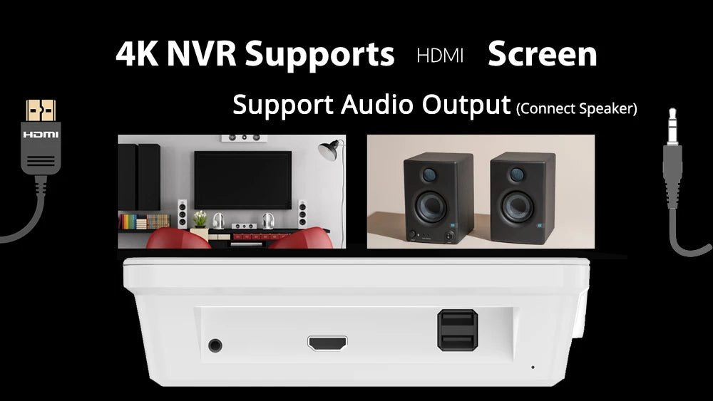 8CH 4K POE NVR With 12" LCD Monitor H.265 Onvif CCTV PoE Network Video Recorder Power Over Ethernet Xmeye 8MP NVR for IP Cameras