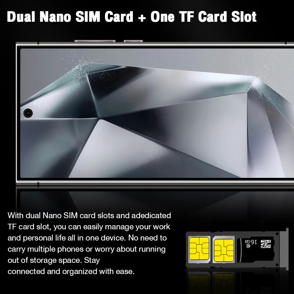 2026 HOT S26 Ultra NEW 7.3HD Global Edition Original Smart Dual Card 7800mAh Battery Facial Recognition Function