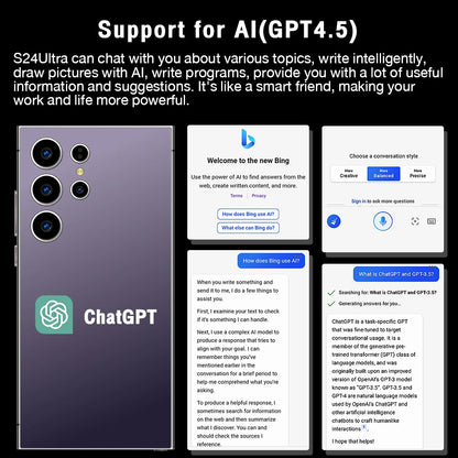 2026 HOT S26 Ultra NEW 7.3HD Global Edition Original Smart Dual Card 7800mAh Battery Facial Recognition Function