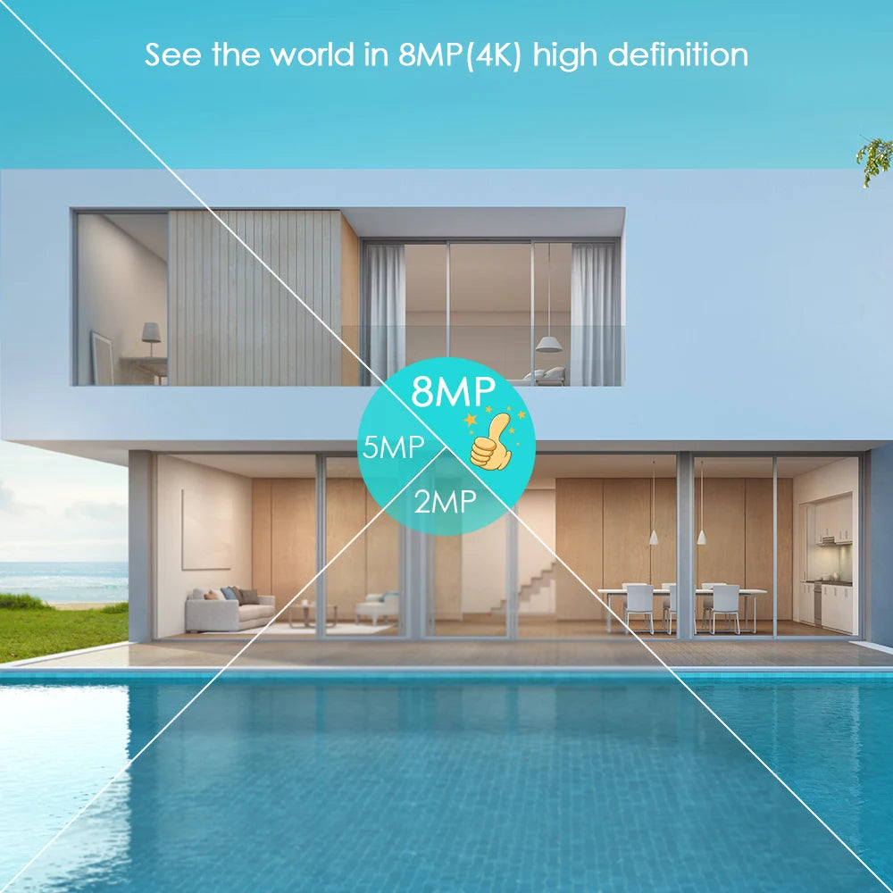 Surveillance Cam iCsee 8MP 4K Wireless PTZ Camera HD 1080P Color Night Vision Wifi IP Camera Outdoor 5MP Ai Auto Tracking CCTV