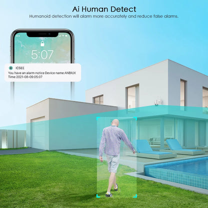 Surveillance Cam iCsee 8MP 4K Wireless PTZ Camera HD 1080P Color Night Vision Wifi IP Camera Outdoor 5MP Ai Auto Tracking CCTV