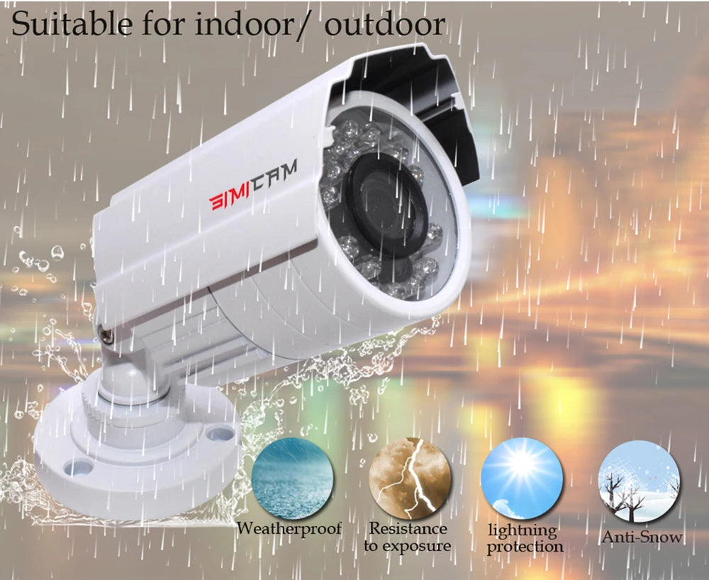 HD 720p/1080p AHD Analog Surveillance Camera Night Vision DVR CCD For Outdoor Indoor Waterproof Home Office CCTV Security Camera