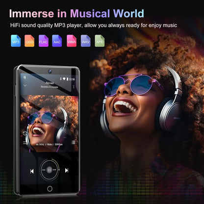 80GB (16+64GB) MP3 player with Bluetooth 5.0 and WiFi, Spotify, Android 13 OS, camera and speakers