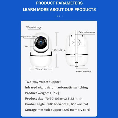 Wifi Camera Baby Monitor Surveillance 1080P CCTV HD Smart Night Vision Intelligent Tracking YsxLite APP Security Mini IP Camera