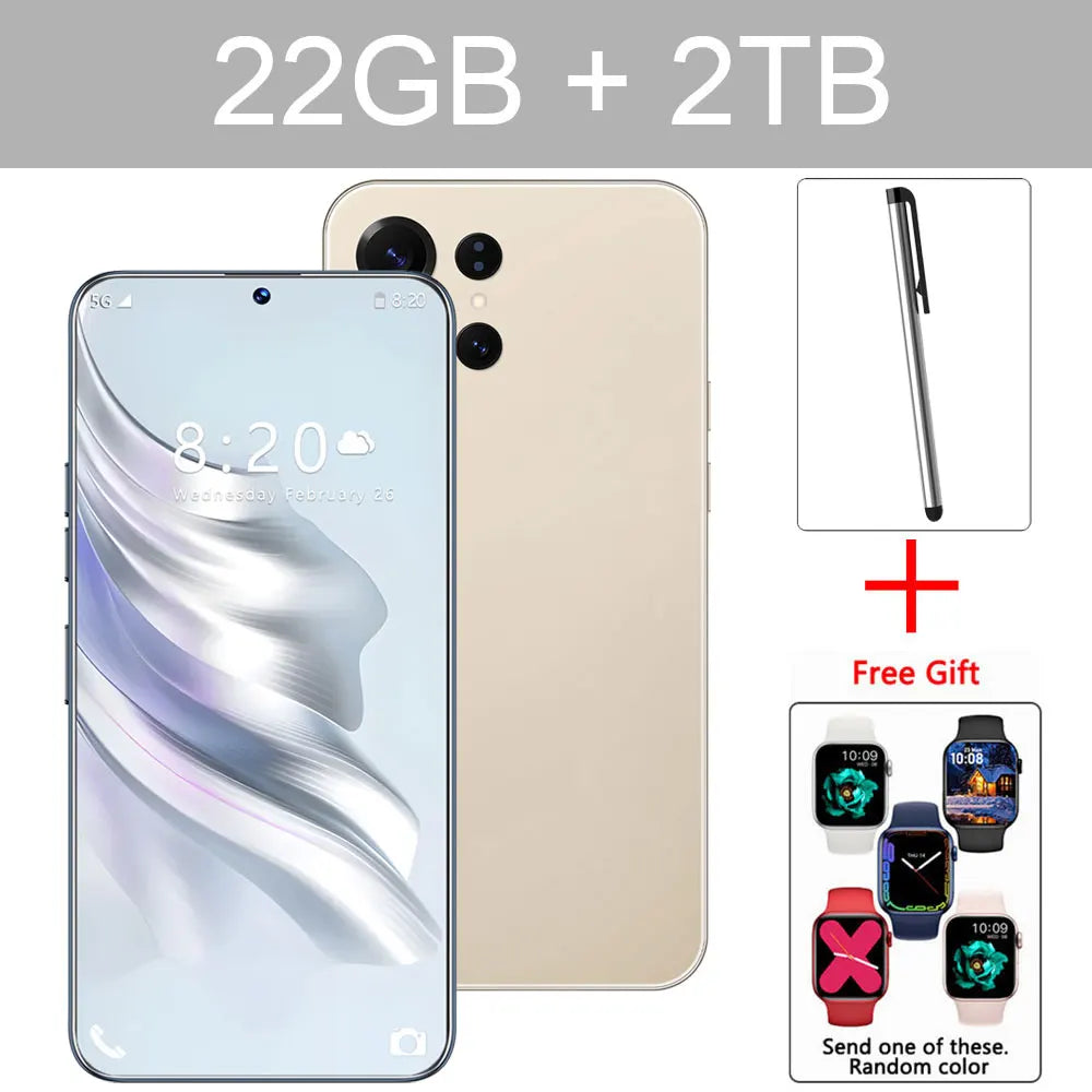 NEW S26 Ultra HOT Original 7.3inch Intelligent 5G Dual Card Dual Standby Android 14 System Cheap Global Version 7800mAh Battery