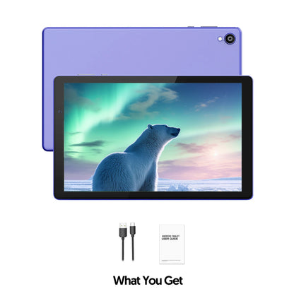 10-inch Android 12 tablet, quad-core processor, 4(2+2) GB RAM, 32GB ROM, Bluetooth, WiFi, dual cameras