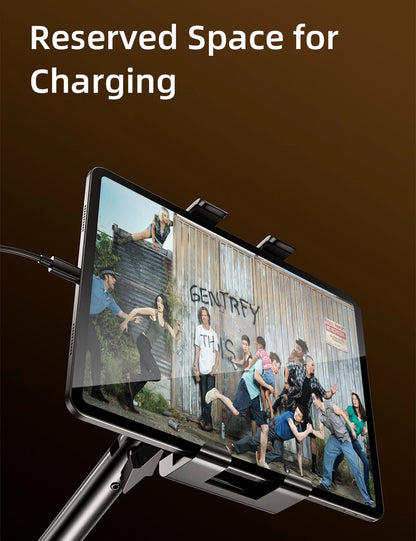 Tablet Holder iPad Desk Stand with 360° Adjustable Foldable Metal Arm Tablet Bracket for Phone Tablet or Other 4~13In Devices