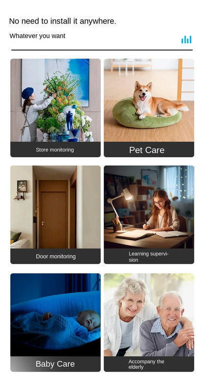 Pet Surveillance Camera | 360° Robot Camera,Baby Pet Camera, Bidirectional Dialogue,Motion Detection,Dog/Cat/Baby/Elderly