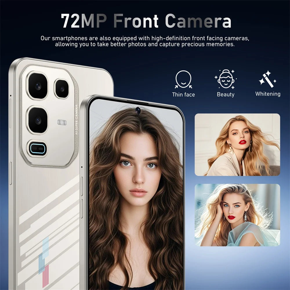 HOT NEW S26 Ultra 7.3HD 2025 HOT Global Edition Original Smart Dual Card 7800mAh Battery Android 15 Facial Recognition Function
