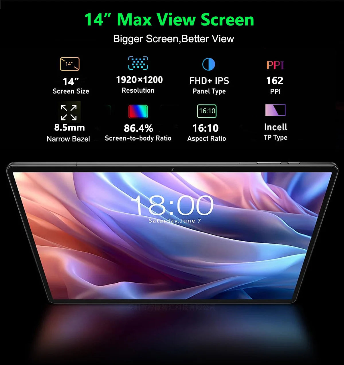 2025 Global Version Super Large Screen 14 inch Tablet Pc Android 14 4G Phone Call 16GB+512GB Tablets 14" GPS 5G WiFi FM 12000mAh