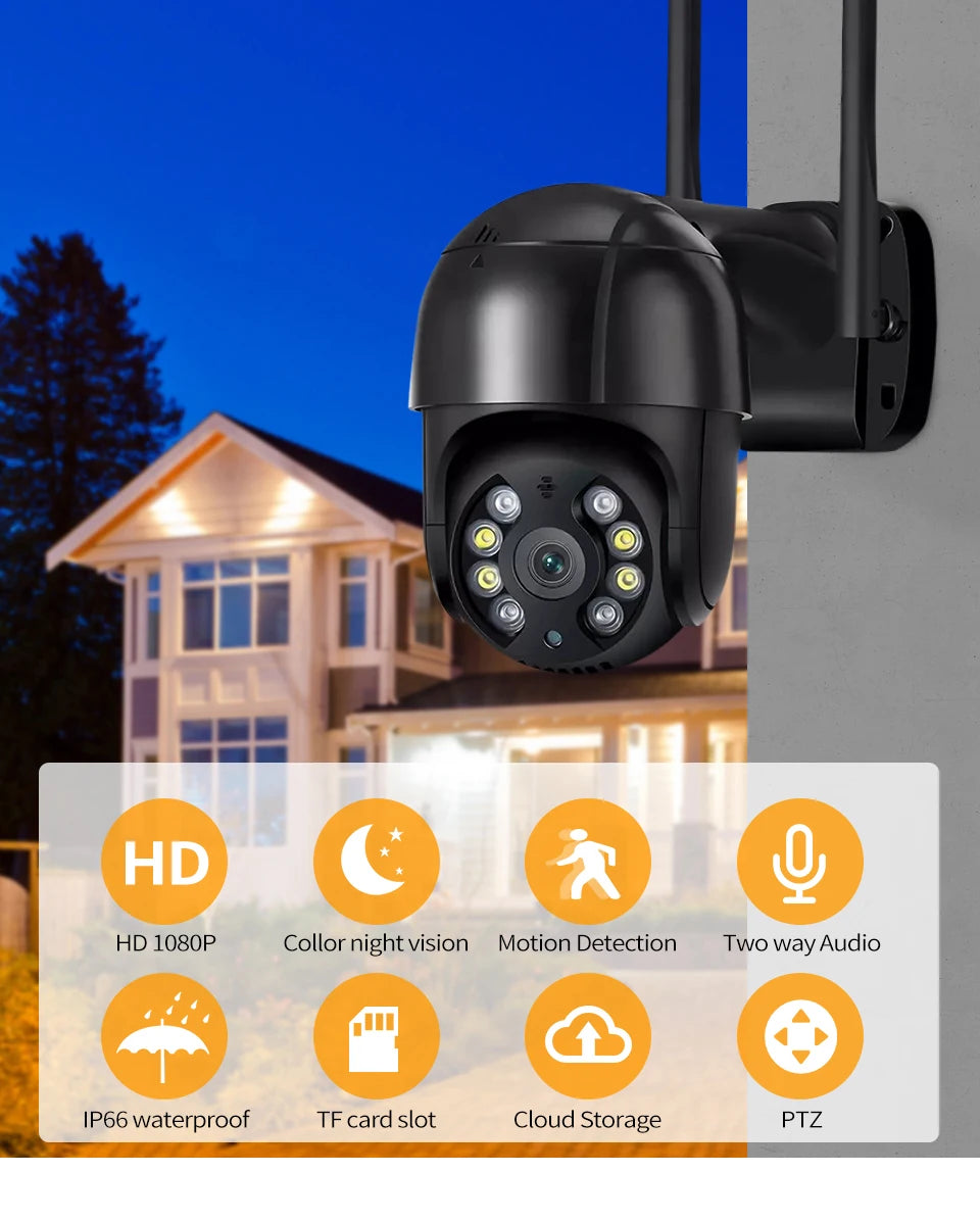 Wifi Security Camera Wireless Surveillance Camera Outdoor Waterproof CCTV Camera 4K Security Protection AI Human Tracking icsee