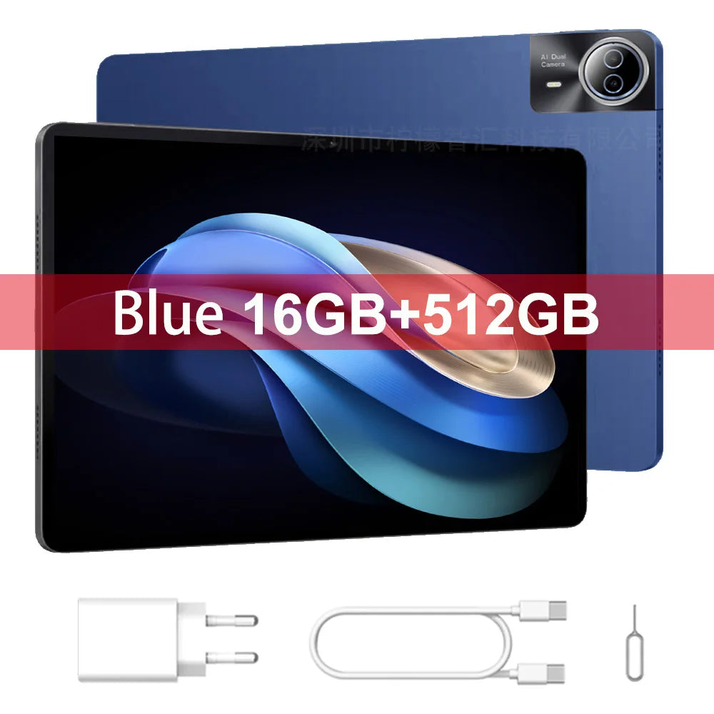 2025 Global Version Super Large Screen 14 inch Tablet Pc Android 14 4G Phone Call 16GB+512GB Tablets 14" GPS 5G WiFi FM 12000mAh