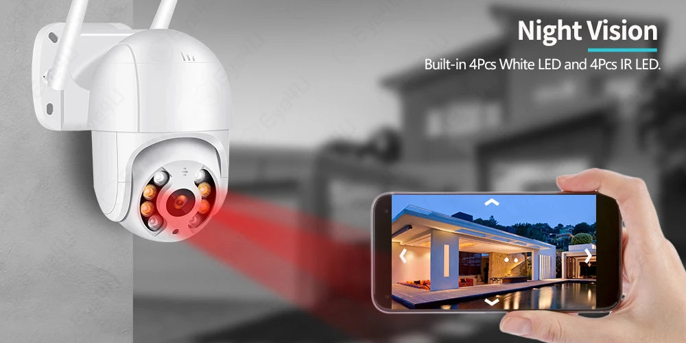 ICsee Security Camera 8MP 5MP WIFI Outdoor 4X Zoom Auto Tracking Security Protection Monitor Smart Home CCTV Video Surveillance