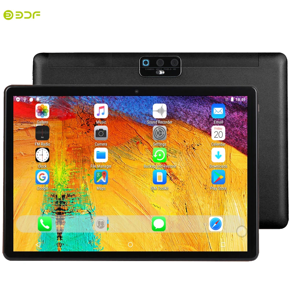 TABLET 10.1 Inch Tablet Android 11 Tablet 6GB RAM 128GB ROM 3G 4G Mobile Phone Call Octa Core 8 CPU AI Speed-up 5000mAh Battery