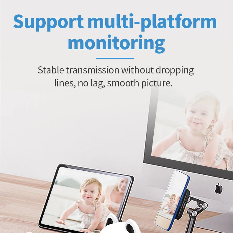 WiFi Surveillance Camera Indoor Home Security Baby Monitor V380 HD Smart Cat Wireless Camera Automatic Tracking Two-way Audio