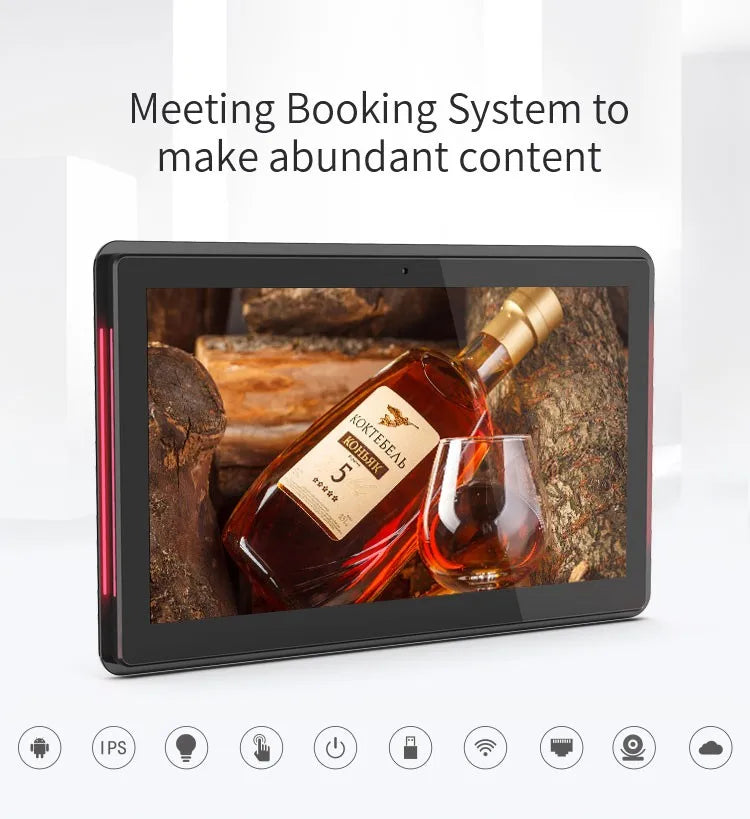 10.1inch Lcd Touch Screen Conference System Capacitive Touch Android Tablet with LED Light Bar