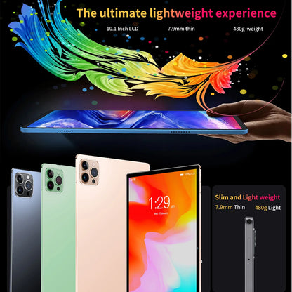 2024 Top selling 10.1-inch Tablet with 4GB RAM 64GB ROM, Android 11 System Tablet Song Player Global Version Tablet 5000 mAh