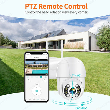 ICsee Security Camera 8MP 5MP WIFI Outdoor 4X Zoom Auto Tracking Security Protection Monitor Smart Home CCTV Video Surveillance