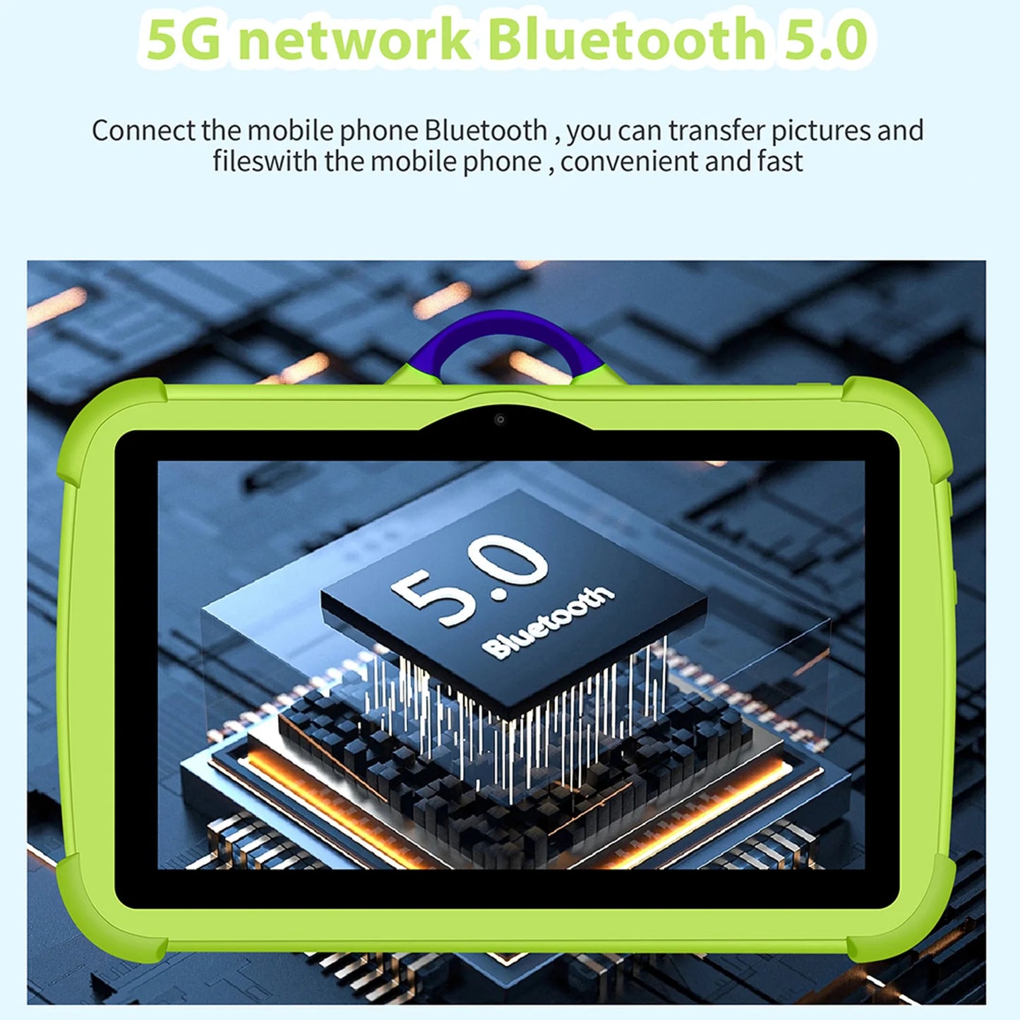 2025 New 5G WiFi 7 Inch Tablet For Children Learning Education Kids' tablets Quad Core 4GB RAM 64GB ROM Dual Cameras Android 13