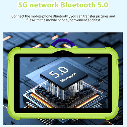 2025 New 5G WiFi 7 Inch Tablet For Children Learning Education Kids' tablets Quad Core 4GB RAM 64GB ROM Dual Cameras Android 13