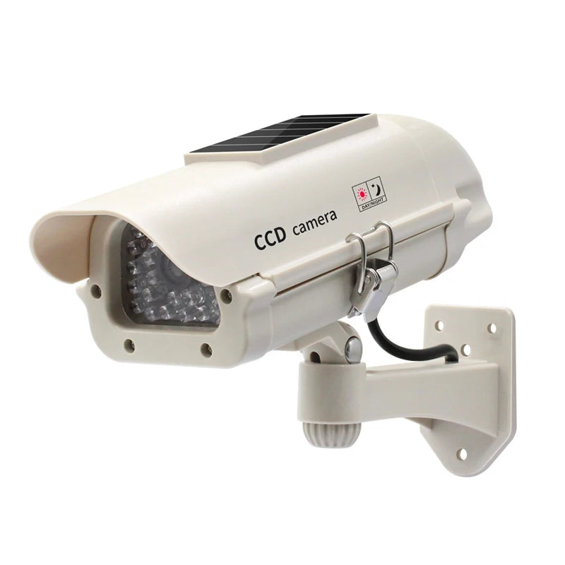Solar Powered Waterproof Fake Camera Dummy CCD Security Camera Red Flashing Leds Home Office Surveillance System Scare Theft