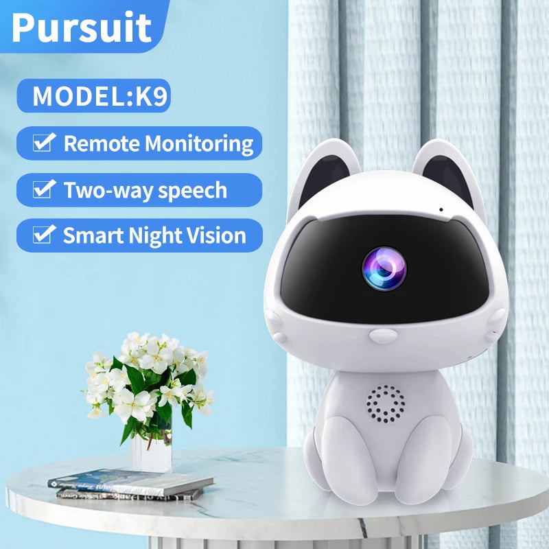 WiFi Surveillance Camera Indoor Home Security Baby Monitor V380 HD Smart Cat Wireless Camera Automatic Tracking Two-way Audio