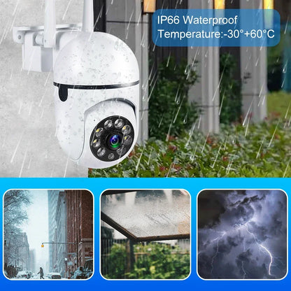 5G Wifi Video Surveillance Camera 5MP CCTV PTZ IP Camera Smart Human Tracking 4X Zoom Night Vision Full Color Outdoor Waterproof