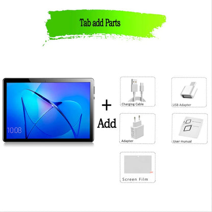 TABLET 10.1 Inch Tablet Android 11 Tablet 6GB RAM 128GB ROM 3G 4G Mobile Phone Call Octa Core 8 CPU AI Speed-up 5000mAh Battery