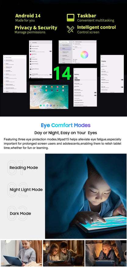 2025 Global Version Super Large Screen 14 inch Tablet Pc Android 14 4G Phone Call 16GB+512GB Tablets 14" GPS 5G WiFi FM 12000mAh