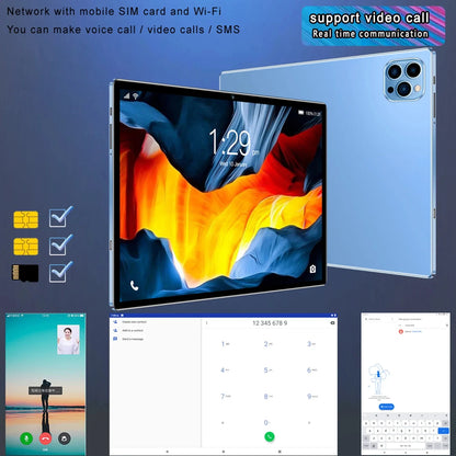 2024 Top selling 10.1-inch Tablet with 4GB RAM 64GB ROM, Android 11 System Tablet Song Player Global Version Tablet 5000 mAh