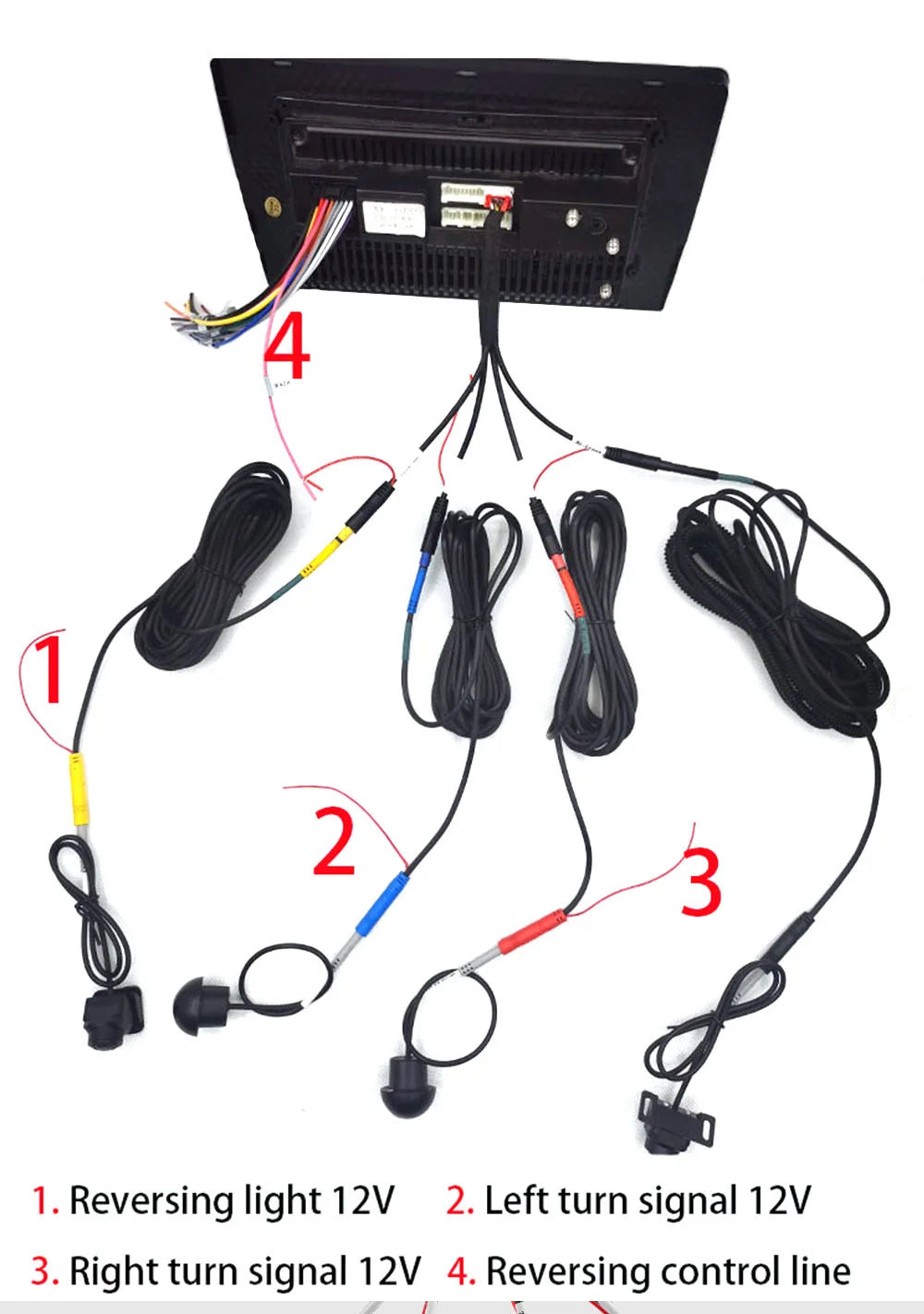 Car 360 Camera 1080p 3D WDR Surround View system 4 Channel DVR Recorder Car Surveillance System AccessoriesAndroid built-in360