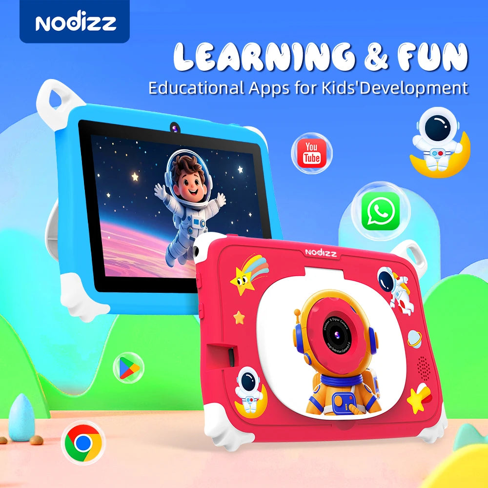 7 Inch New Kids Tablet PC 5G WiFi Quad Core 4GB RAM 128GB ROM Android 15 for Children Gifts 3200mAh Educational Learning Tablets