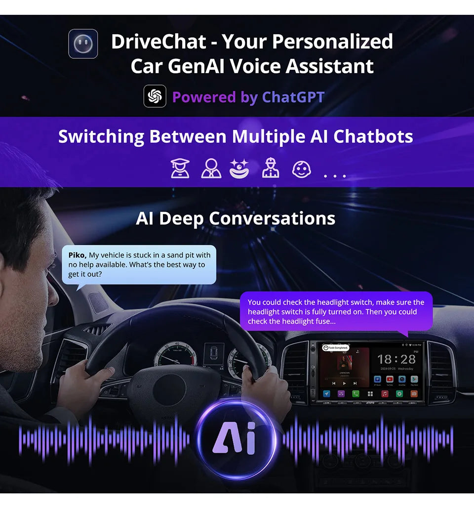 ATOTO Android Double 2 Din Car Stereo 7 inch Automotive Multimedia Player Radio Android Auto Carplay Screen Navigation 2Din A5L