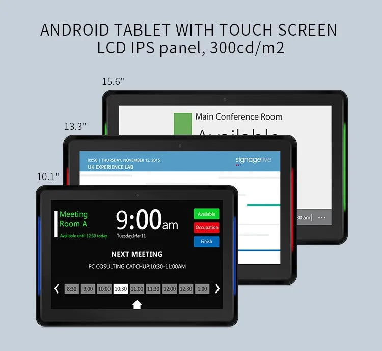 10.1inch Lcd Touch Screen Conference System Capacitive Touch Android Tablet with LED Light Bar