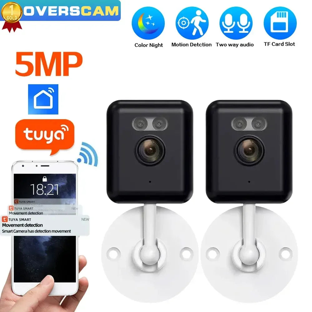 Wifi Wireless Security CCTV Camera 5MP Indoor Mini video Surveillance Camera Motion Detection Smart Life Baby Monitor Tuya Smart