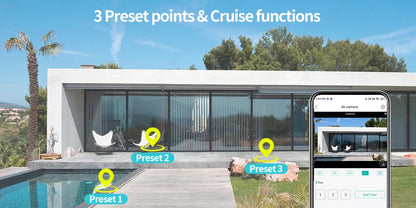 ICsee Security Camera 8MP 5MP WIFI Outdoor 4X Zoom Auto Tracking Security Protection Monitor Smart Home CCTV Video Surveillance