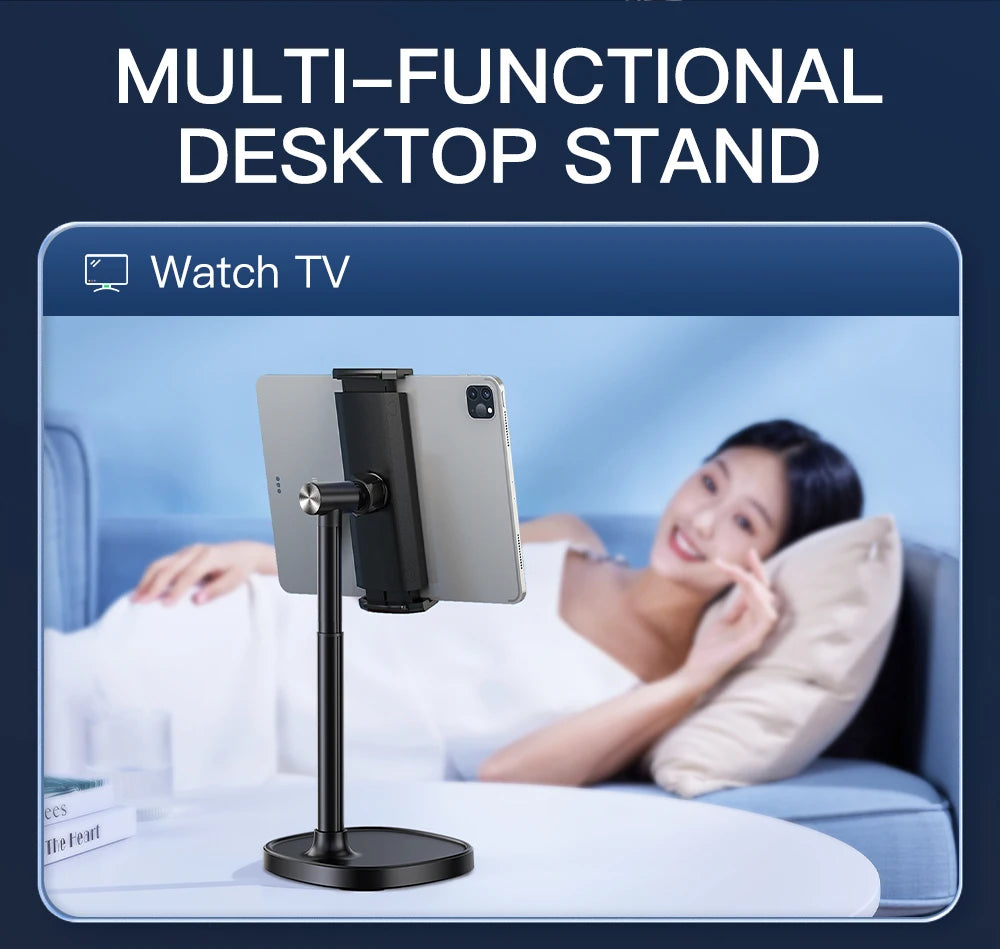 Tablet Stand Portable Aluminum Alloy Phone Tablet Holder for Ipad Phone Stand Adjustable