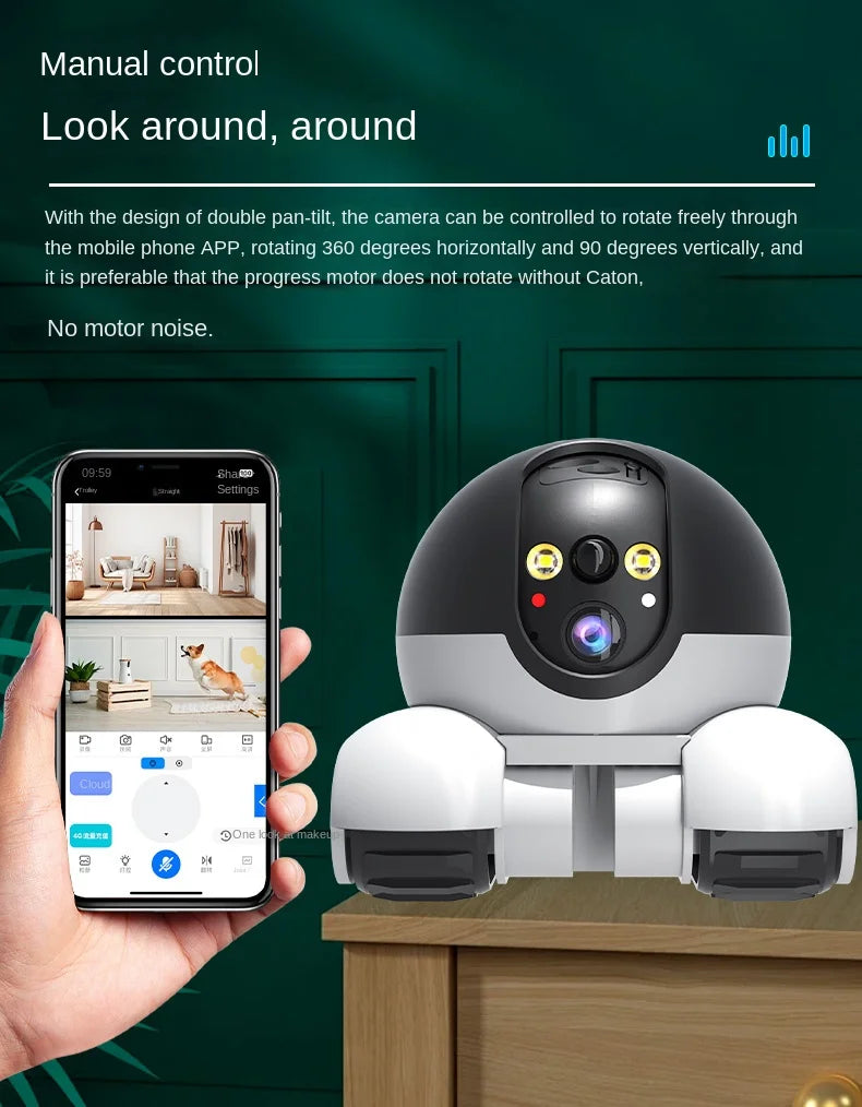 Pet Surveillance Camera | 360° Robot Camera,Baby Pet Camera, Bidirectional Dialogue,Motion Detection,Dog/Cat/Baby/Elderly