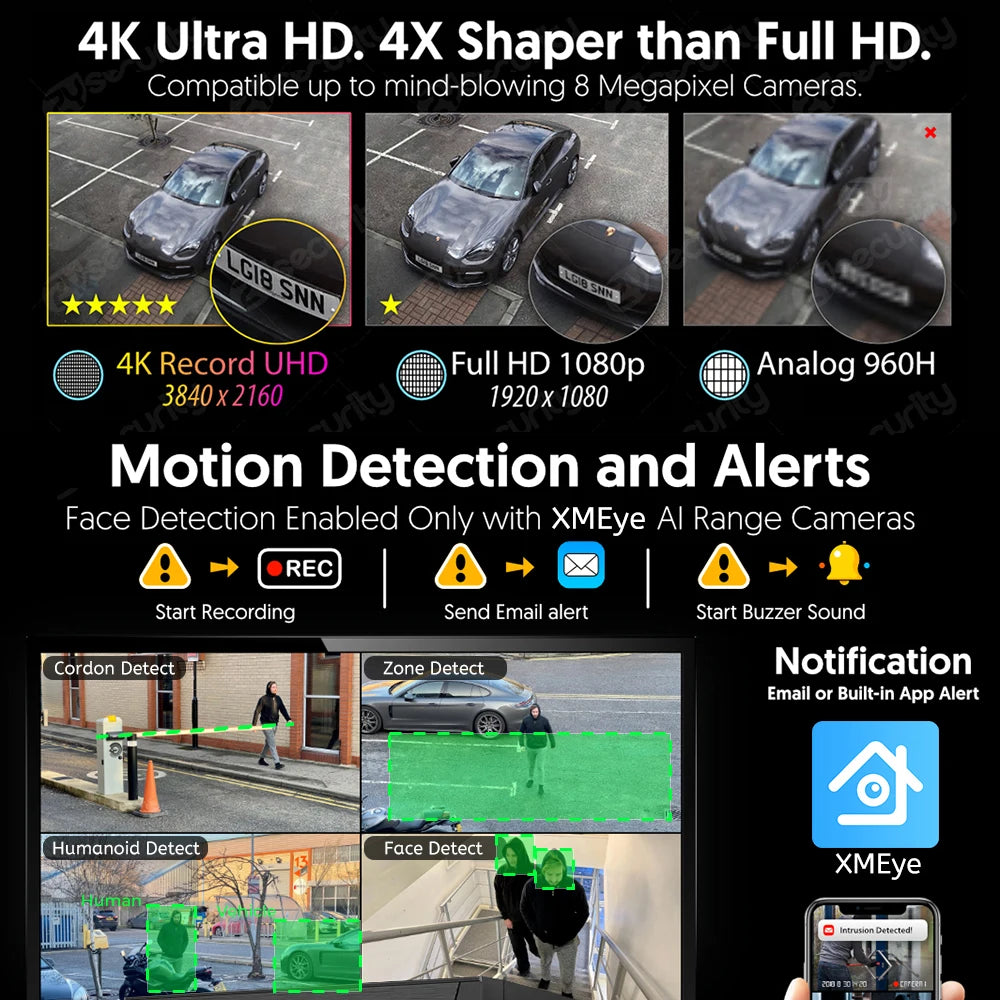 8CH 4K POE NVR With 12" LCD Monitor H.265 Onvif CCTV PoE Network Video Recorder Power Over Ethernet Xmeye 8MP NVR for IP Cameras