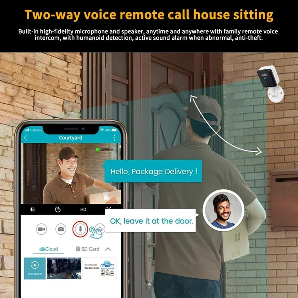 Wifi Wireless Security CCTV Camera 5MP Indoor Mini video Surveillance Camera Motion Detection Smart Life Baby Monitor Tuya Smart