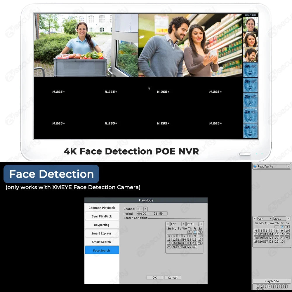 8CH 4K POE NVR With 12" LCD Monitor H.265 Onvif CCTV PoE Network Video Recorder Power Over Ethernet Xmeye 8MP NVR for IP Cameras