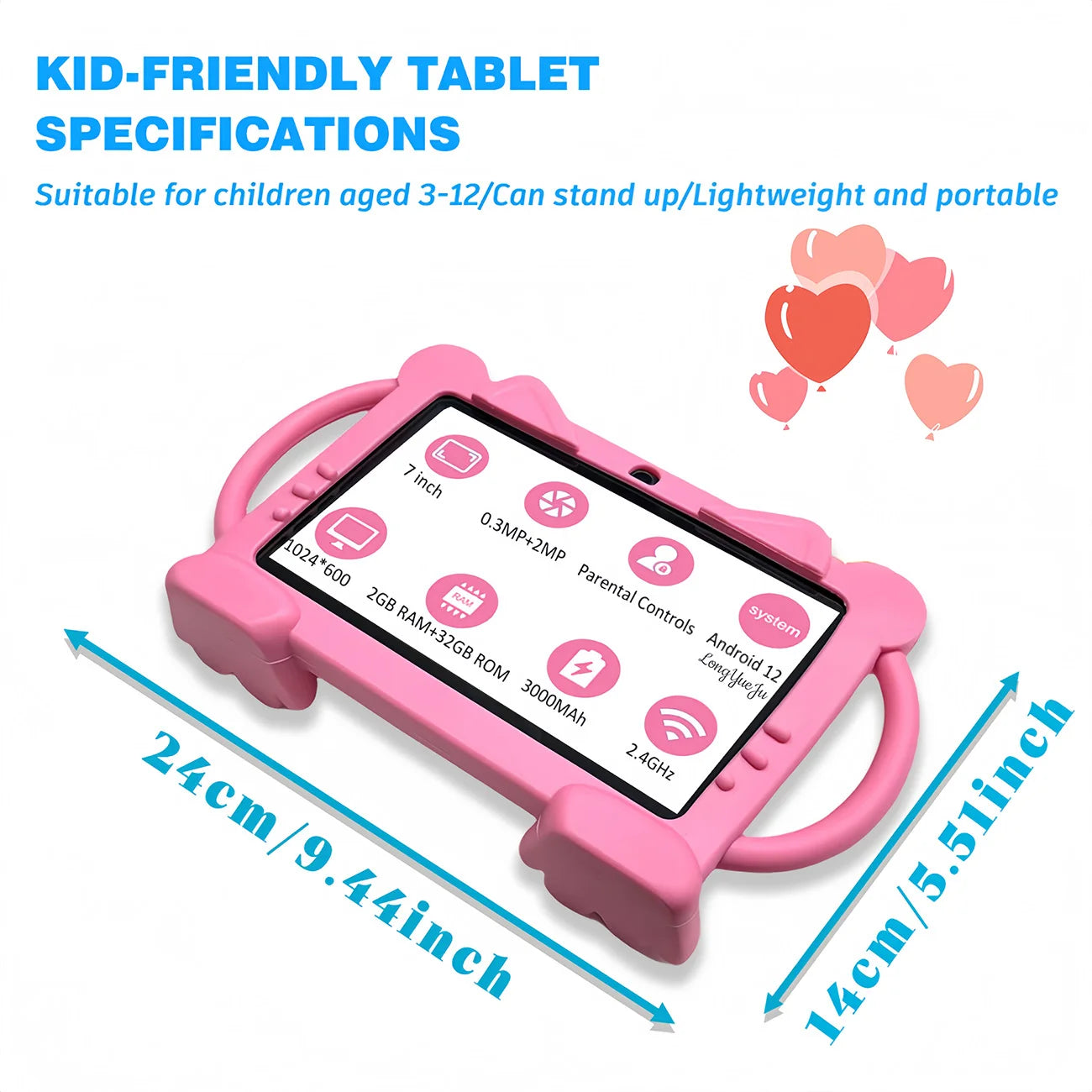 Latest generation 7-inch Android tablet, educational and entertainment all-in-one machine, equipped with IWAWA, parental control