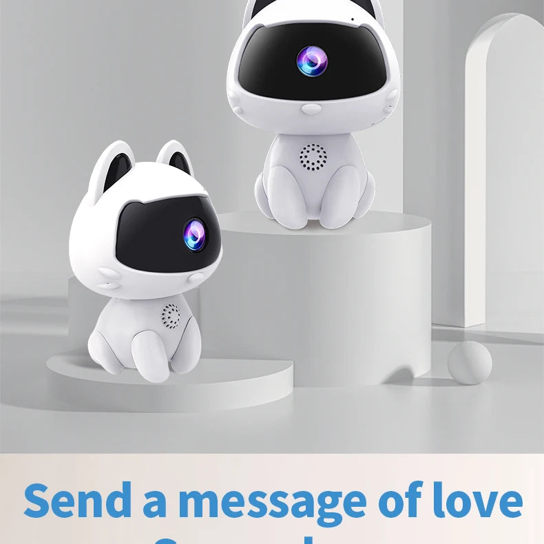 WiFi Surveillance Camera Indoor Home Security Baby Monitor V380 HD Smart Cat Wireless Camera Automatic Tracking Two-way Audio
